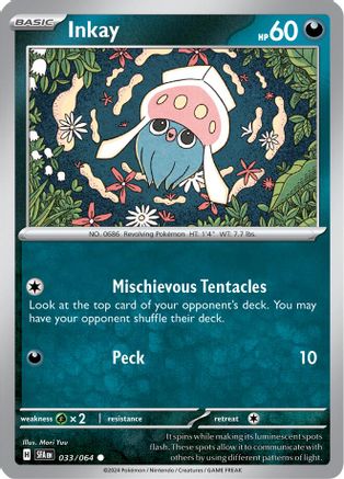Inkay 033  SV Shrouded Fable