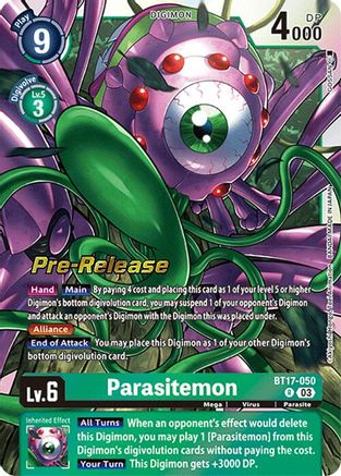Parasitemon (BT17-050) - Secret Crisis Pre-Release Cards Foil