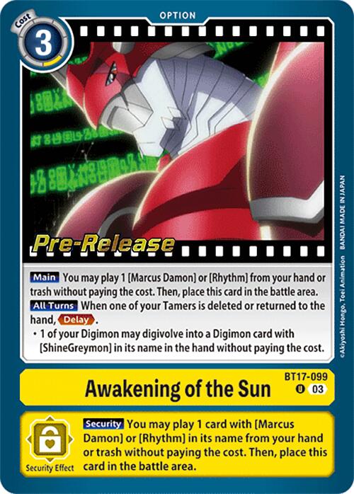 Awakening of the Sun [BT17-099] [Secret Crisis Pre-Release Cards]