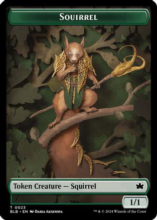 Squirrel // Darkstar Augur Double-Sided Token (BLB-23 // 11)  Foil - Bloomburrow