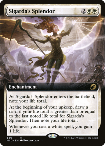 Sigarda's Splendor (Extended Art) (MID-330)  - Innistrad: Midnight Hunt: (Extended Art)
