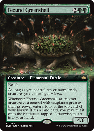 Fecund Greenshell (Extended Art) (BLB-362)  Foil - Bloomburrow: (Extended Art)