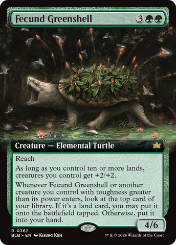 Fecund Greenshell (Extended Art) (BLB-362)  Foil - Bloomburrow: (Extended Art)