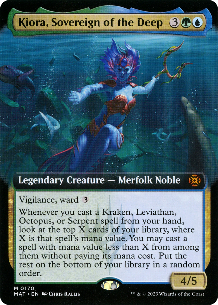 Kiora, Sovereign of the Deep (Extended Art) (MAT-170)  Foil - March of the Machine: The Aftermath: (Extended Art)