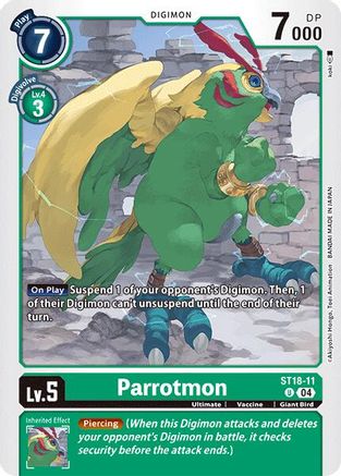 Parrotmon (ST18-11) - Starter Deck 18: Guardian Vortex