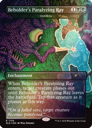 Beholder's Paralyzing Ray - Oubliette (Rainbow Foil) (SLD-1794)  Foil - Secret Lair Drop Series