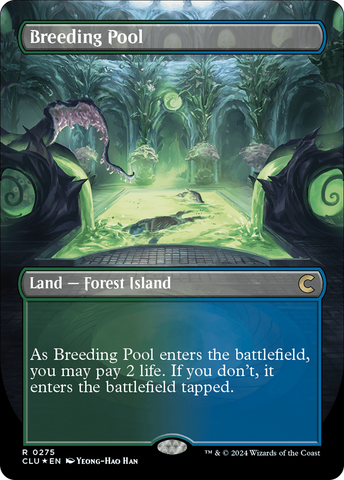 Breeding Pool (Borderless) (CLU-275)  Foil - Ravnica: Clue Edition
