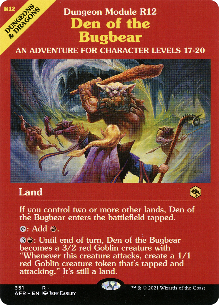 Den of the Bugbear (Dungeon Module) (AFR-351)  - Adventures in the Forgotten Realms: (Showcase)