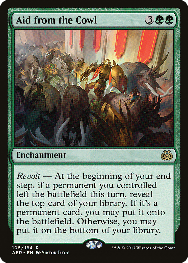 Aid from the Cowl (AER-105)  Foil - Aether Revolt