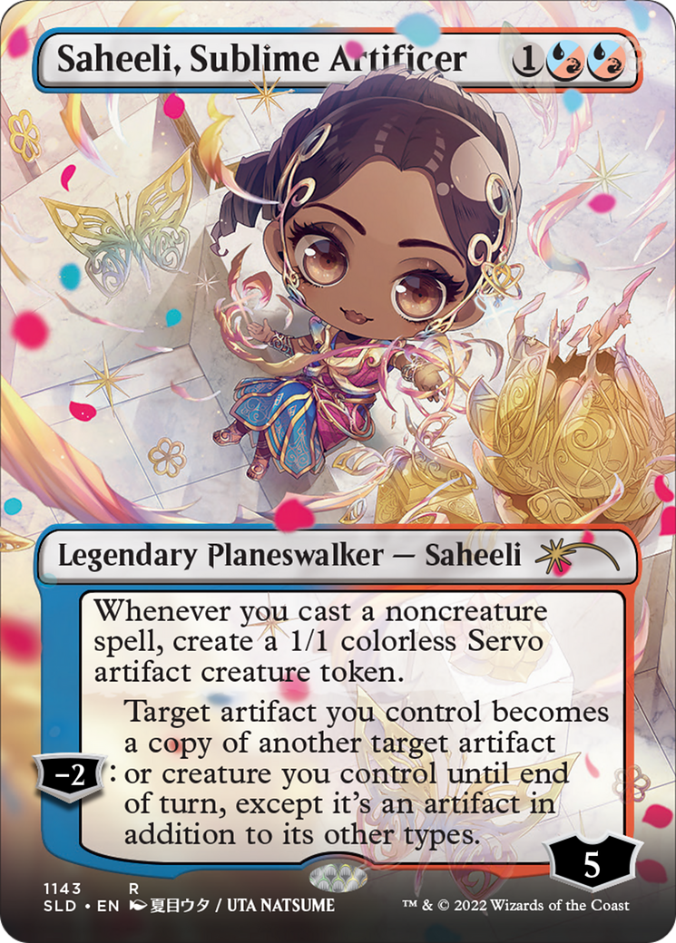Saheeli, Sublime Artificer (Borderless) (SLD-1143)  - Secret Lair Drop