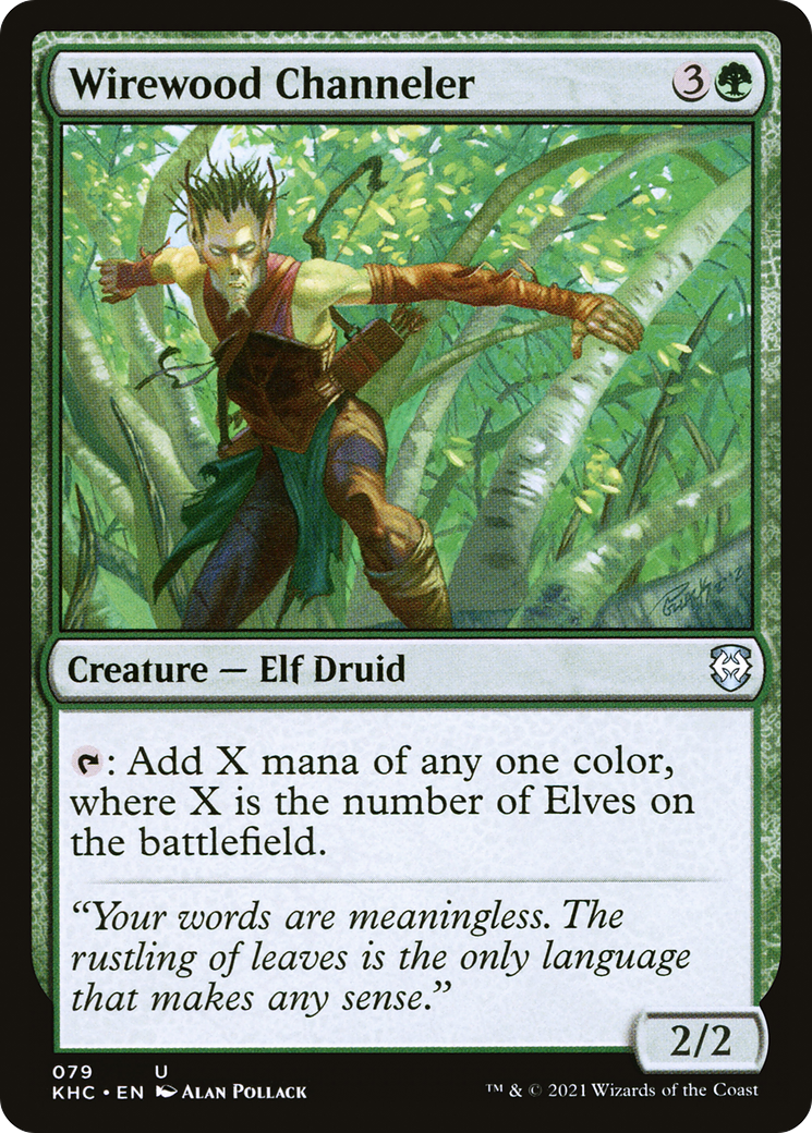 Wirewood Channeler (KHC-079)  - Kaldheim Commander