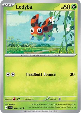Ledyba 002/142 - Reverse Holofoil SV07 Stellar Crown