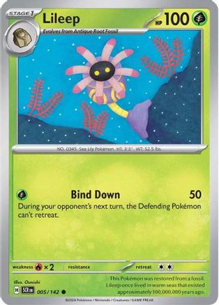 Lileep 005/142 - Reverse Holofoil SV07 Stellar Crown