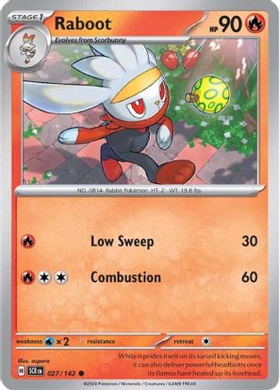Raboot 027/142 - Reverse Holofoil SV07 Stellar Crown