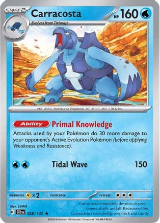 Carracosta 038/142 - Reverse Holofoil SV07 Stellar Crown