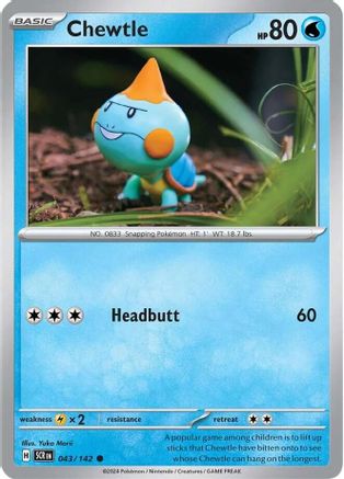 Chewtle 043/142 - Reverse Holofoil SV07 Stellar Crown