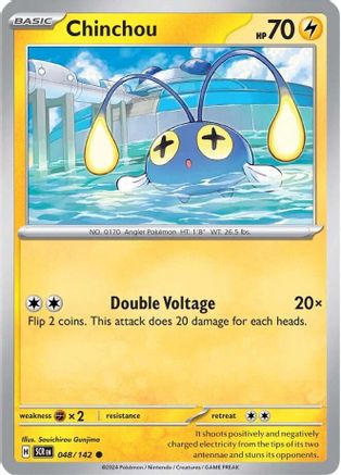 Chinchou 048/142 - Reverse Holofoil SV07 Stellar Crown