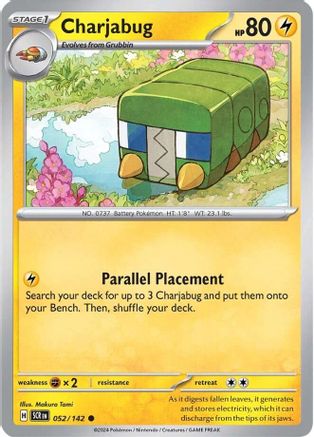 Charjabug 052/142 - Reverse Holofoil SV07 Stellar Crown