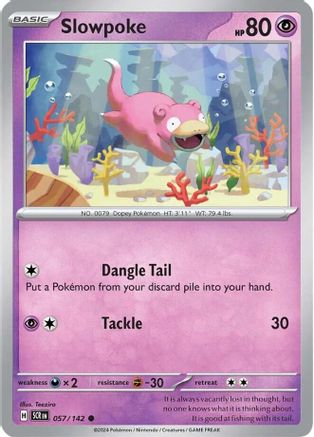 Slowpoke 057/142 - Reverse Holofoil SV07 Stellar Crown