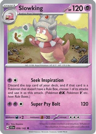 Slowking 058/142 - Reverse Holofoil SV07 Stellar Crown