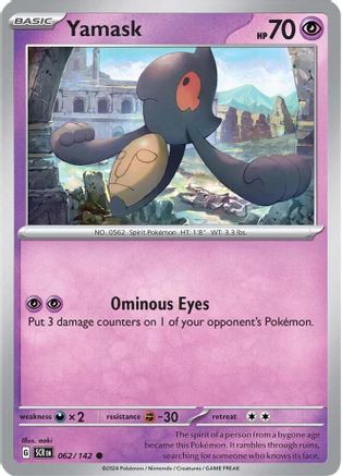 Yamask 062/142 - Reverse Holofoil SV07 Stellar Crown
