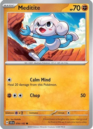 Meditite 078/142 - Reverse Holofoil SV07 Stellar Crown