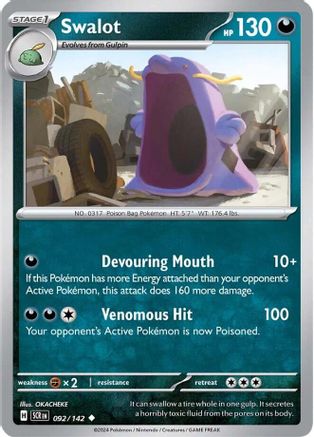 Swalot 092/142 - Reverse Holofoil SV07 Stellar Crown