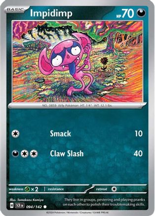 Impidimp 094/142 - Reverse Holofoil SV07 Stellar Crown