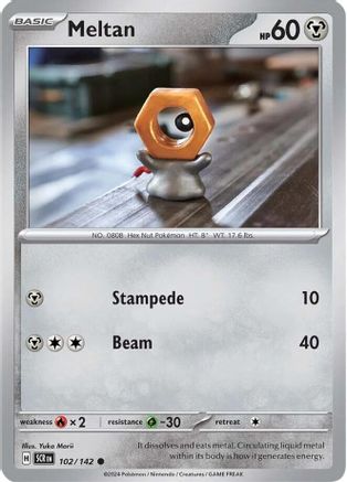 Meltan 102/142 - Reverse Holofoil SV07 Stellar Crown