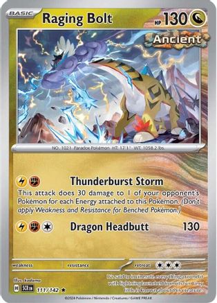 Raging Bolt 111/142 - Reverse Holofoil SV07 Stellar Crown