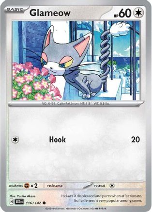 Glameow 116/142 - Reverse Holofoil SV07 Stellar Crown