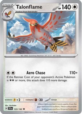 Talonflame 123/142 - Reverse Holofoil SV07 Stellar Crown