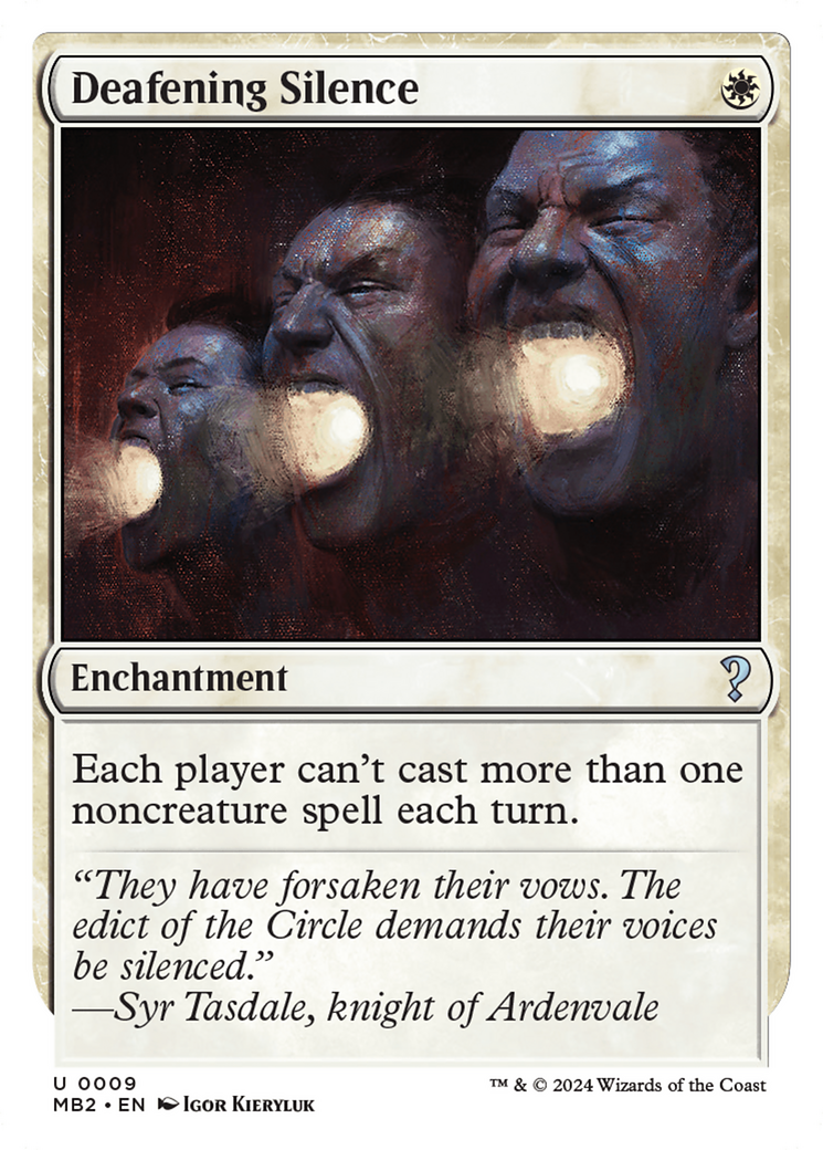 Deafening Silence (White Border) (MB2-009)  - Mystery Booster 2