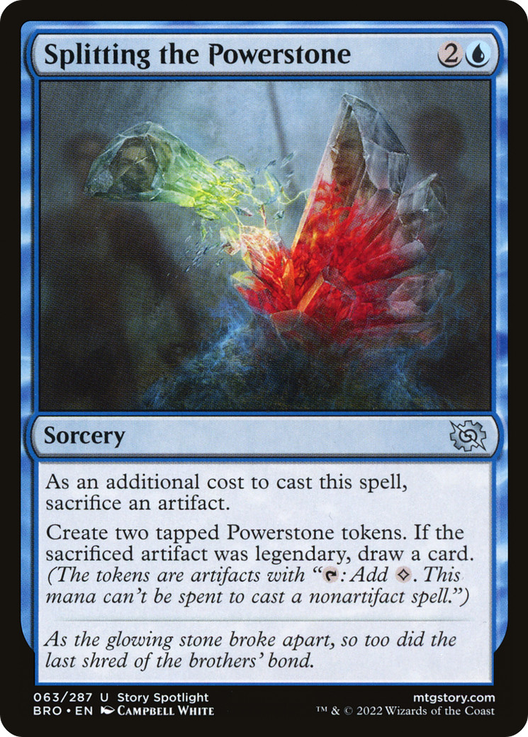 Splitting the Powerstone (BRO-063)  Foil - The Brothers' War