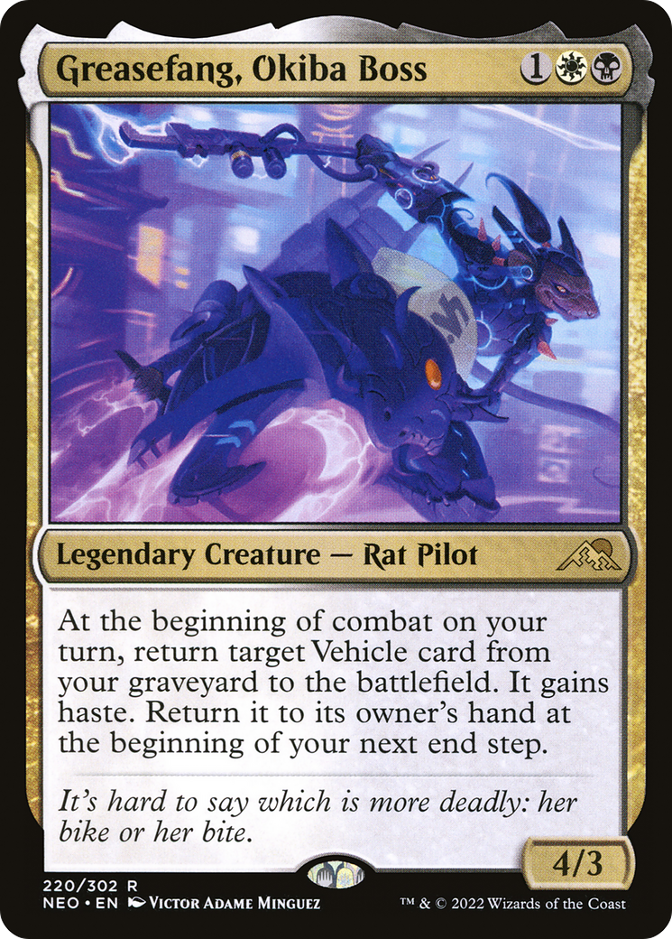 Greasefang, Okiba Boss (NEO-220)  - Kamigawa: Neon Dynasty