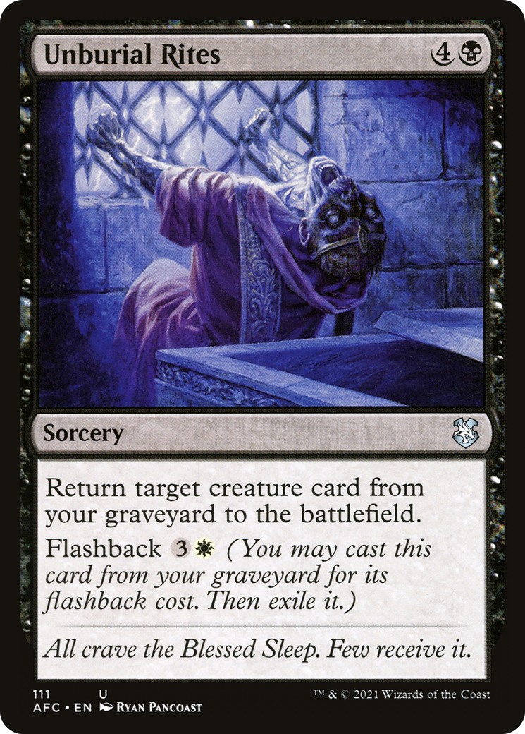 Unburial Rites (AFC-111)  - Forgotten Realms Commander