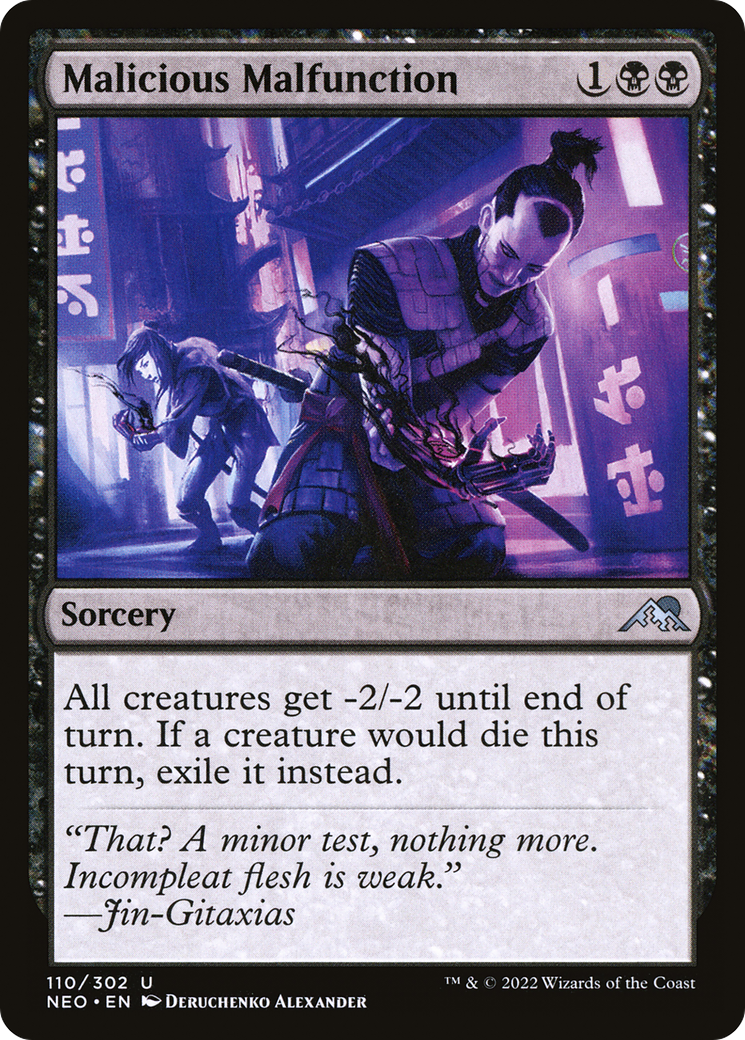 Malicious Malfunction (NEO-110)  - Kamigawa: Neon Dynasty