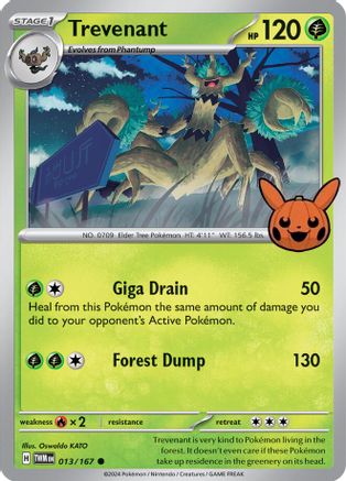Trevenant 013  Trick or Trade BOOster Bundle 2024