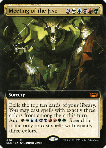 Meeting of the Five (Extended Art) (SNC-436)  - Streets of New Capenna: (Extended Art)