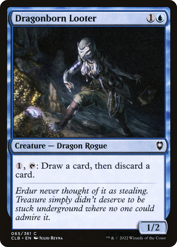 Dragonborn Looter (CLB-065)  Foil - Commander Legends: Battle for Baldur's Gate