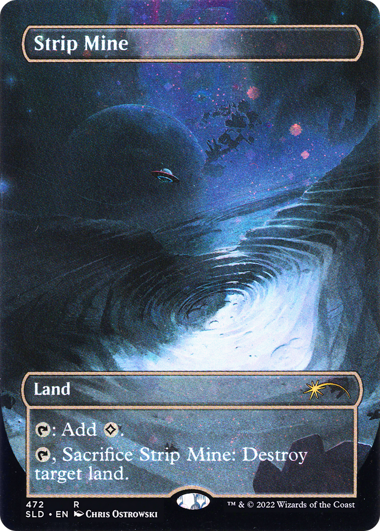 Strip Mine (Borderless) (Galaxy Foil) (SLD-472)  Foil - Secret Lair Drop