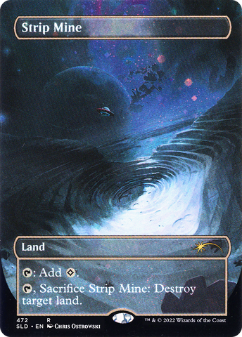 Strip Mine (Borderless) (Galaxy Foil) (SLD-472)  Foil - Secret Lair Drop