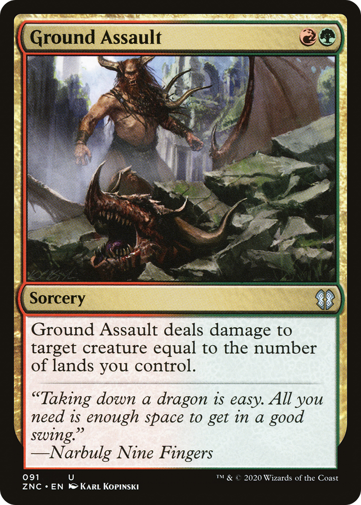Ground Assault (ZNC-091)  - Zendikar Rising Commander