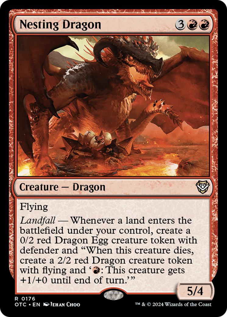 Nesting Dragon (OTC-176)  - Outlaws of Thunder Junction Commander