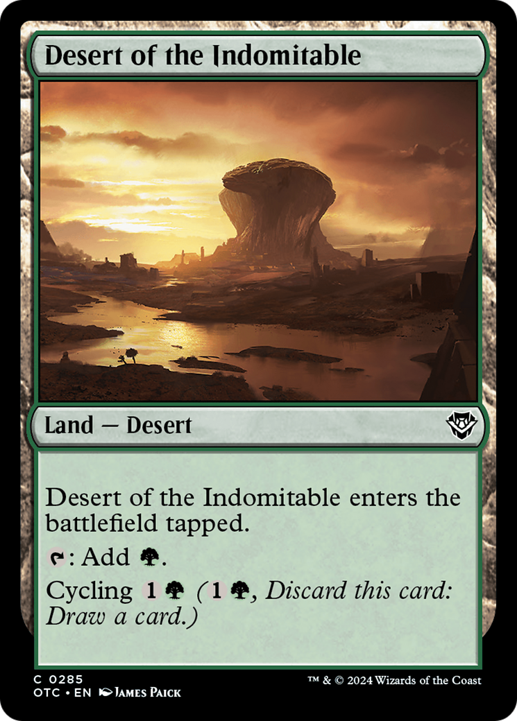 Desert of the Indomitable (OTC-285)  - Outlaws of Thunder Junction Commander