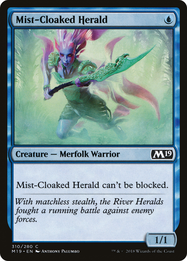 Mist-Cloaked Herald (M19-310)  - Core Set 2019