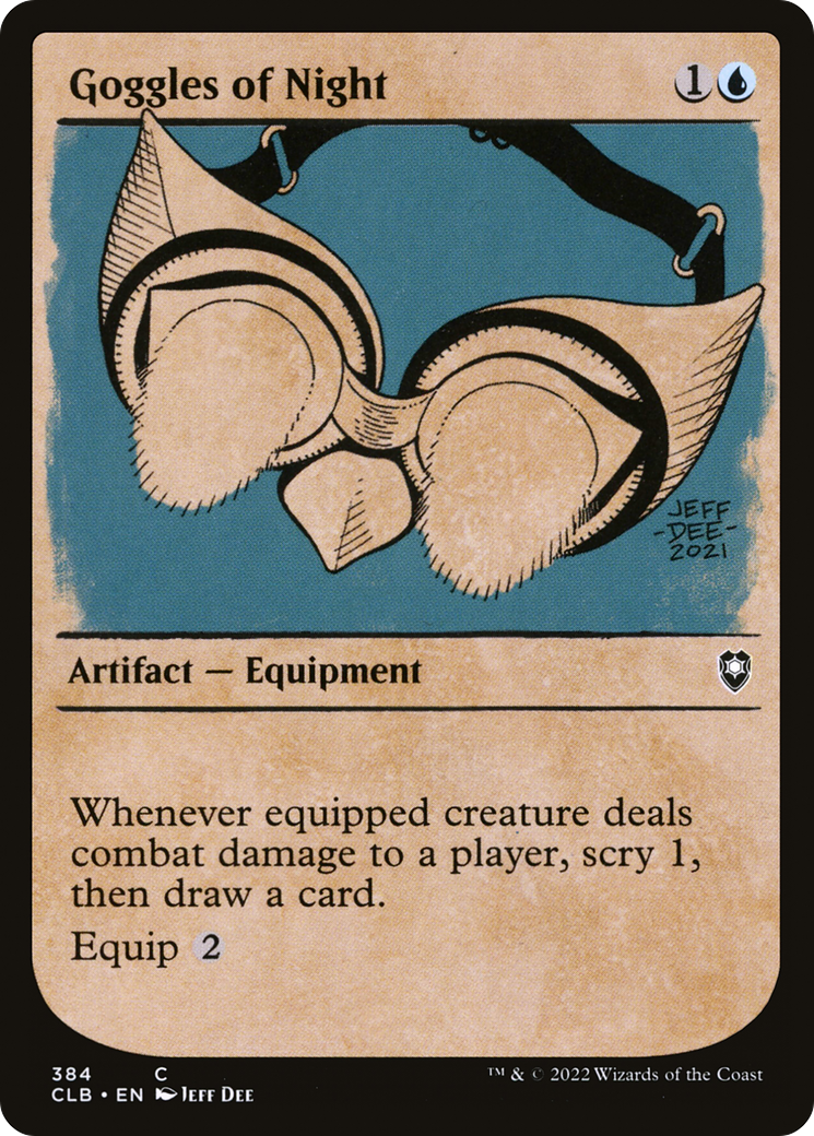 Goggles of Night (Showcase) (CLB-384)  Foil - Commander Legends: Battle for Baldur's Gate: (Showcase)