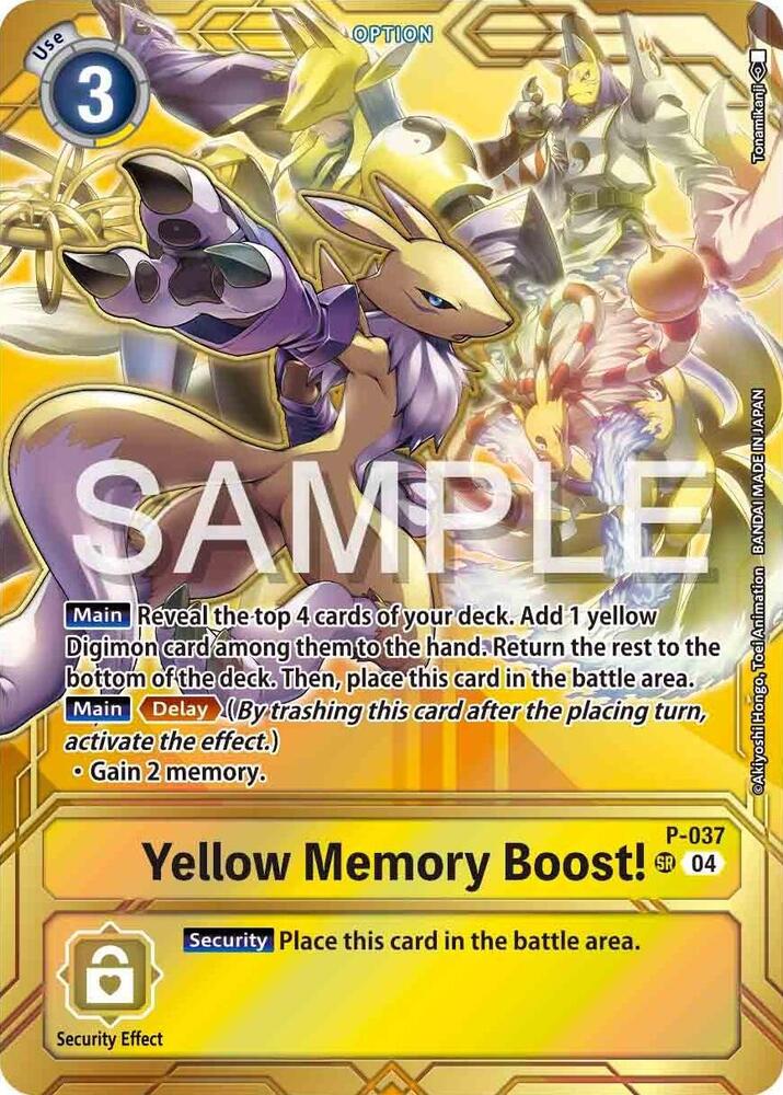Yellow Memory Boost! [P-037] - P-037 (Premium Card Collection - Memory Boost! Set) [Promotional Cards]