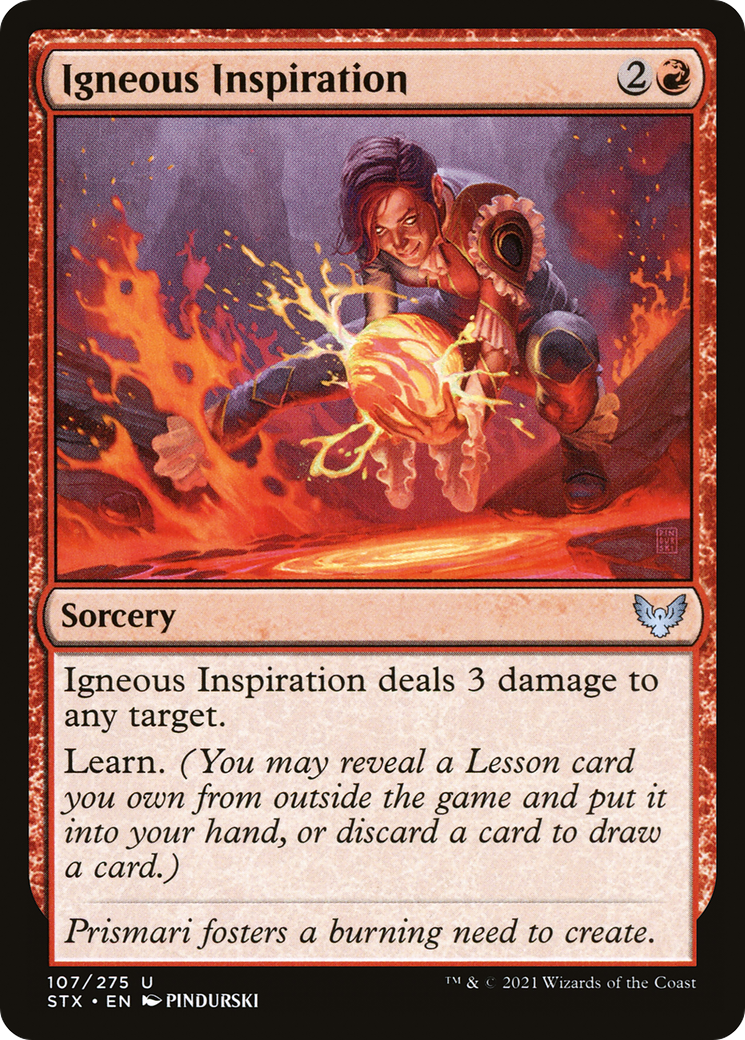 Igneous Inspiration (STX-107)  Foil - Strixhaven: School of Mages