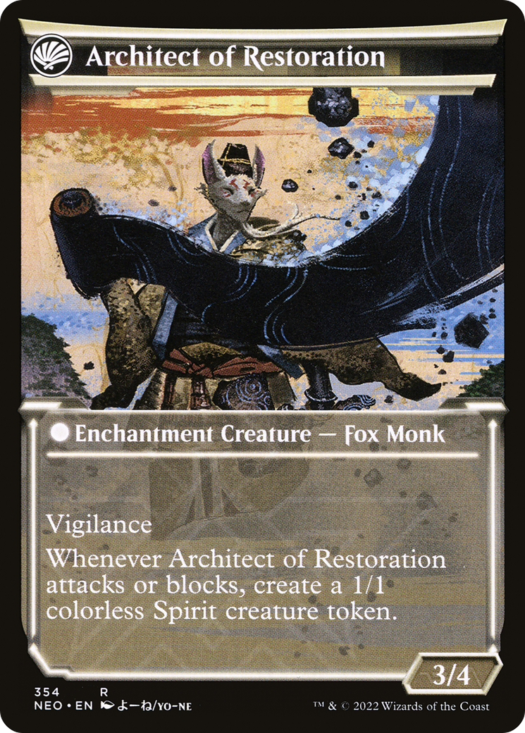 The Restoration of Eiganjo (Showcase) (NEO-354)  - Kamigawa: Neon Dynasty: (Showcase, fandfc)